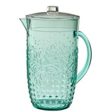 Détails de la carafe J-Line en plastique, couleur bleu aqua