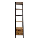 Étagère bibliothèque étagère sur pied 40x180x40 cm avec tiroirs Liverpool cadre en métal noir