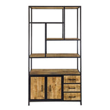 Etagère bibliothèque sur pied 98x190x36cm structure métal Liverpool