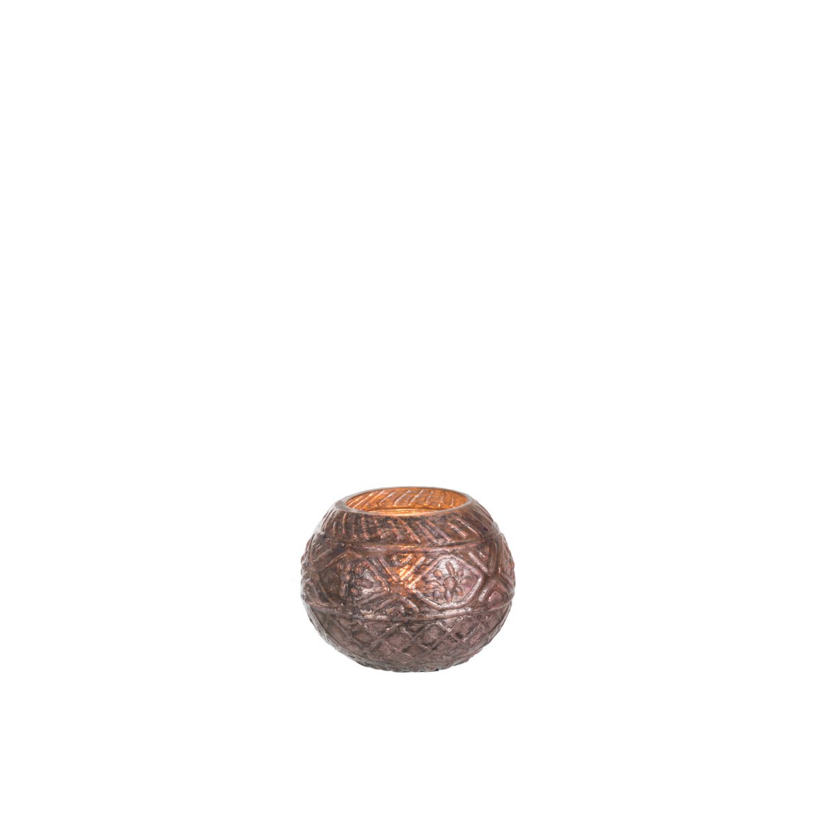 Détail de la texture en verre de la lanterne J-Line Ball Boho
