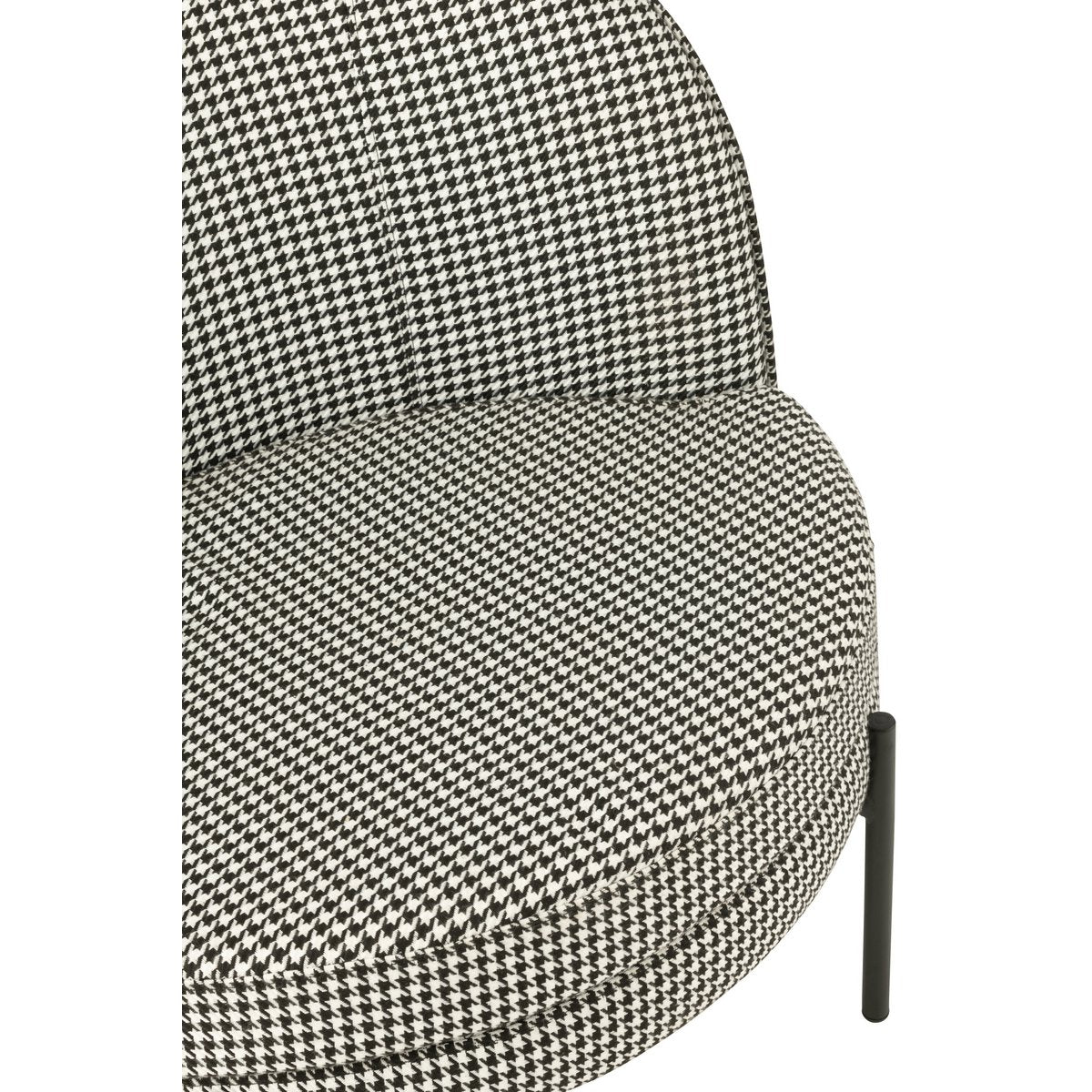 Chaise J-Line Pied-De-Poule avec coussin décoratif