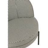 Chaise J-Line Pied-De-Poule avec coussin décoratif