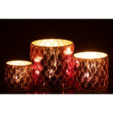 Détails du design mosaïque du bougeoir J-Line
