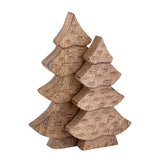 Decof Figure Tree 2er Set Wooden Figure H23 / 20cm Master Box Decoration de Noël en 16 parties Wood Mango