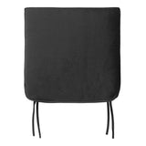 Coussin Alture noir en polyester, vue de face sur un canapé moderne