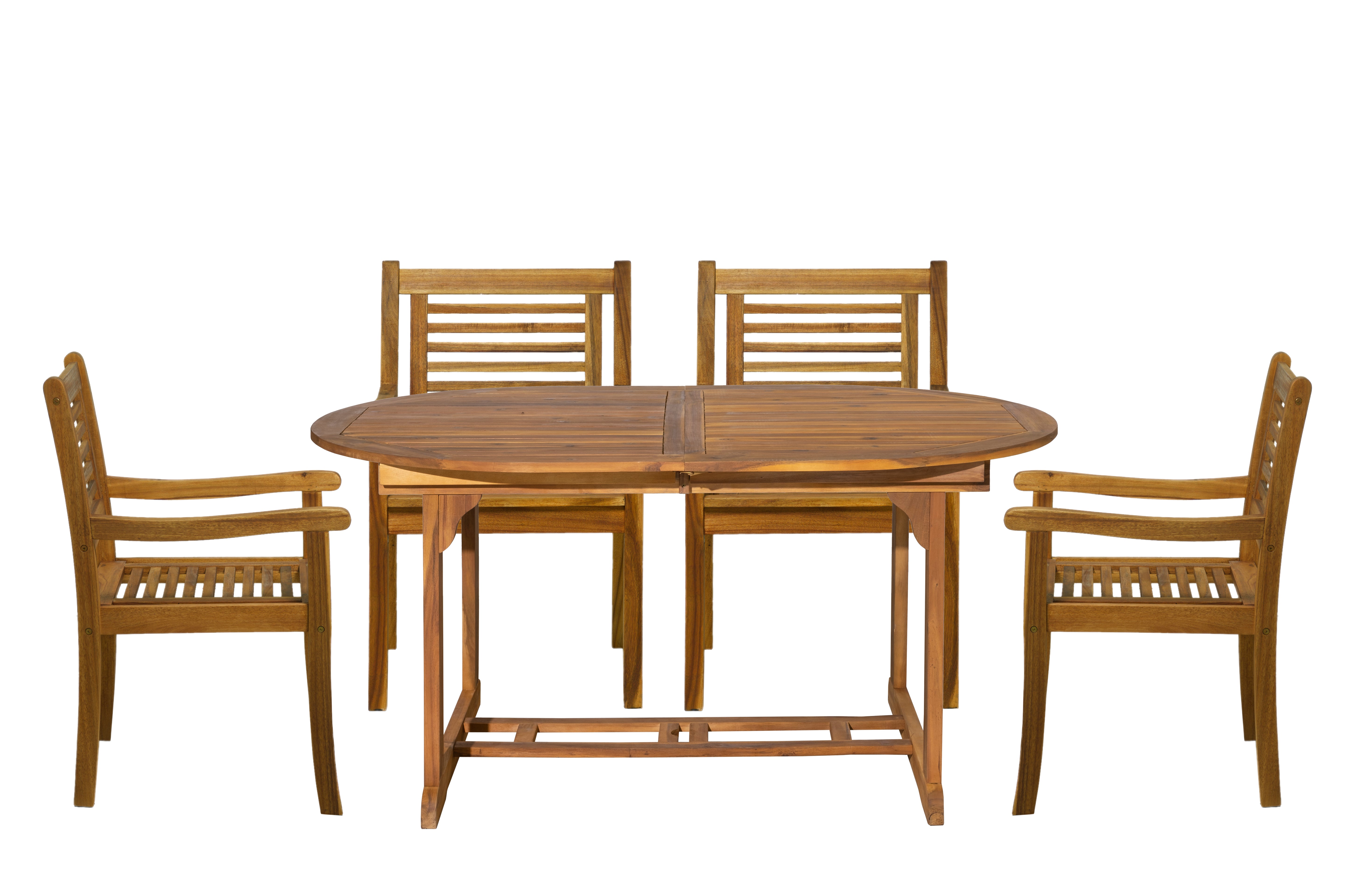 Ensemble salon extensible en bois d'acacia