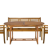 Ensemble salon de jardin extensible en acacia