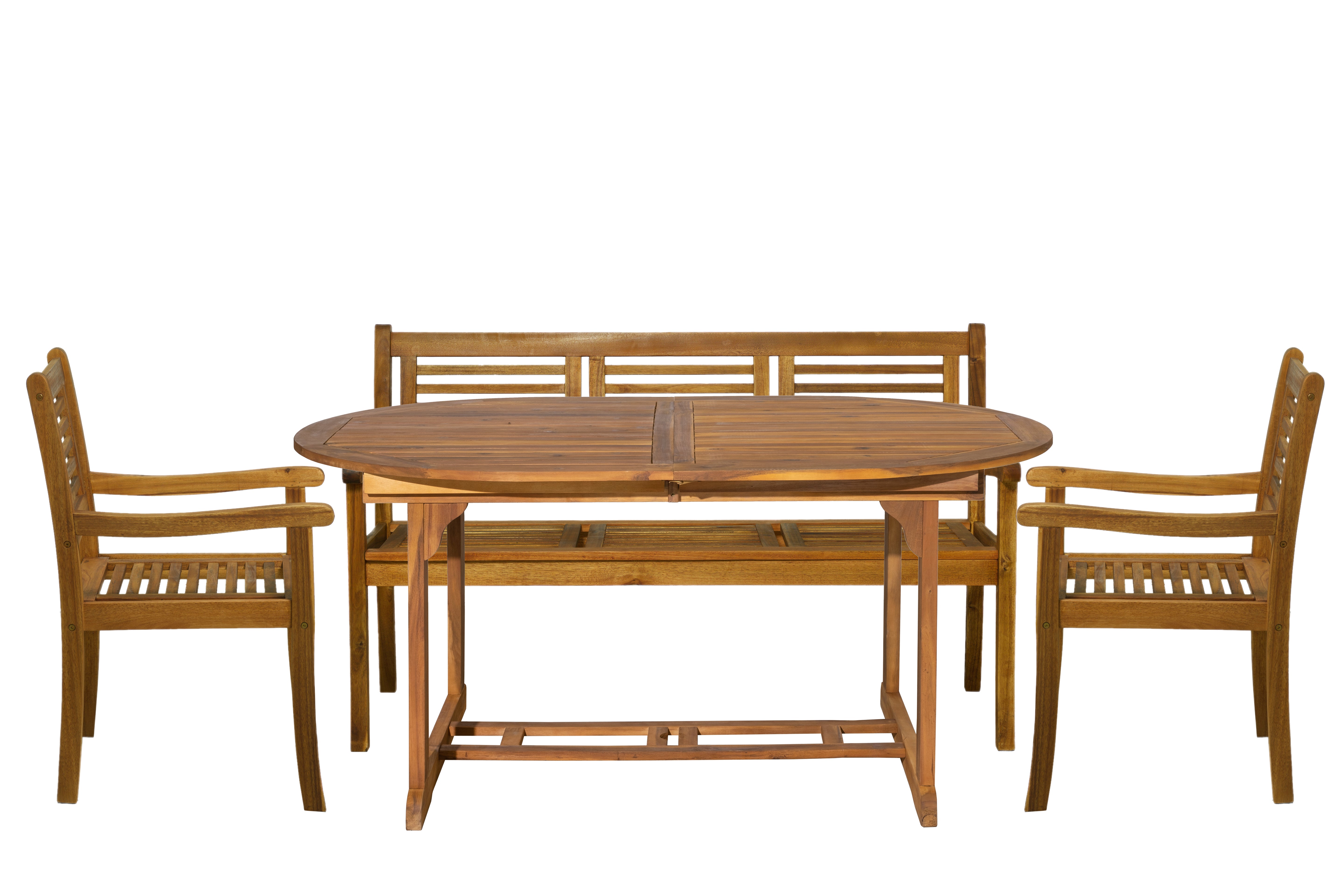 Ensemble salon de jardin extensible en acacia