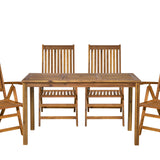 Ensemble salon en bois d'acacia contemporain