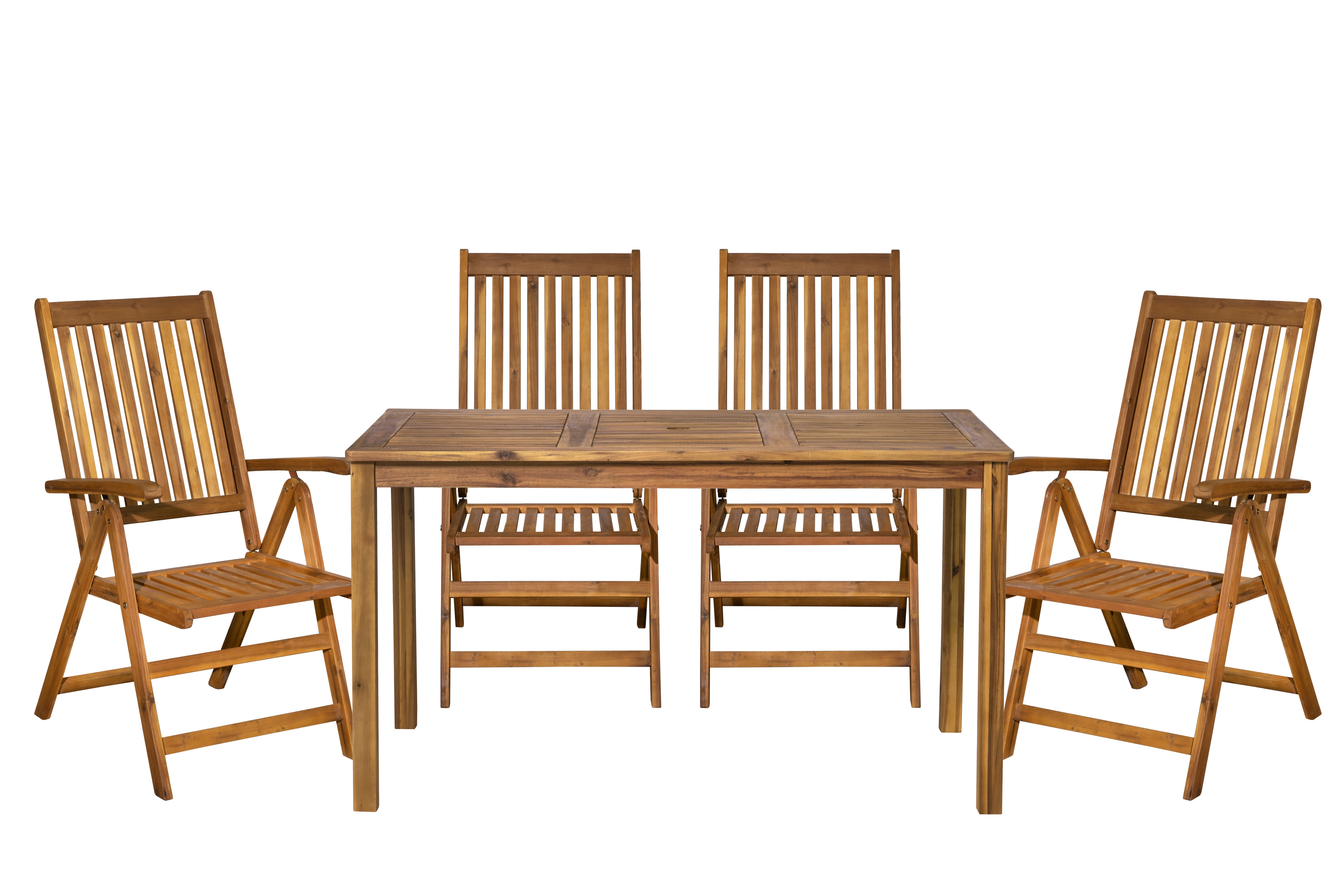Ensemble salon en bois d'acacia contemporain