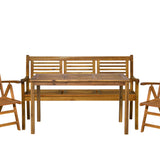 Ensemble salon en bois d'acacia