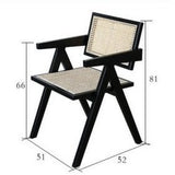 chaise Pierre Jeanneret bois + rotin, haute qualité