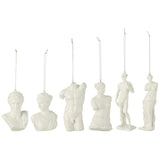 Statues romaines en résine blanche - Coffret de 10 pièces
