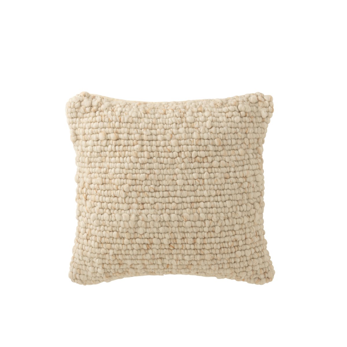 Coussin J-Line tissé écru - vue avant avec texture