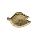 Plateau Dori en laiton doré, design en forme de poisson