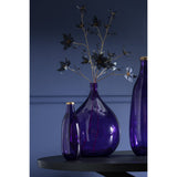 Vase en verre violet J-Line, vue de profil montrant la hauteur