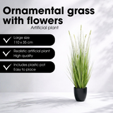Plante Artificielle Gazon Ornemental Blanc