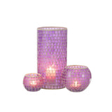 Vase J-Line Mosaic Round, gros plan sur la texture du verre