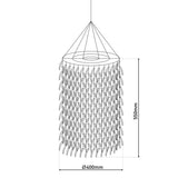 La lampe pendentielle "noix de coco" Ø 40 cm, en bois et coquilles de noix de coco, beige / brun, socket e27, éclairage pour salon, salle à manger ou jardin d'hiver.
