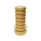 Tabouret de bar Jill de Leitmotiv en métal jaune avec finition brillante