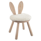 Zoom sur la texture du bois de la chaise haute Oreille de Lapin