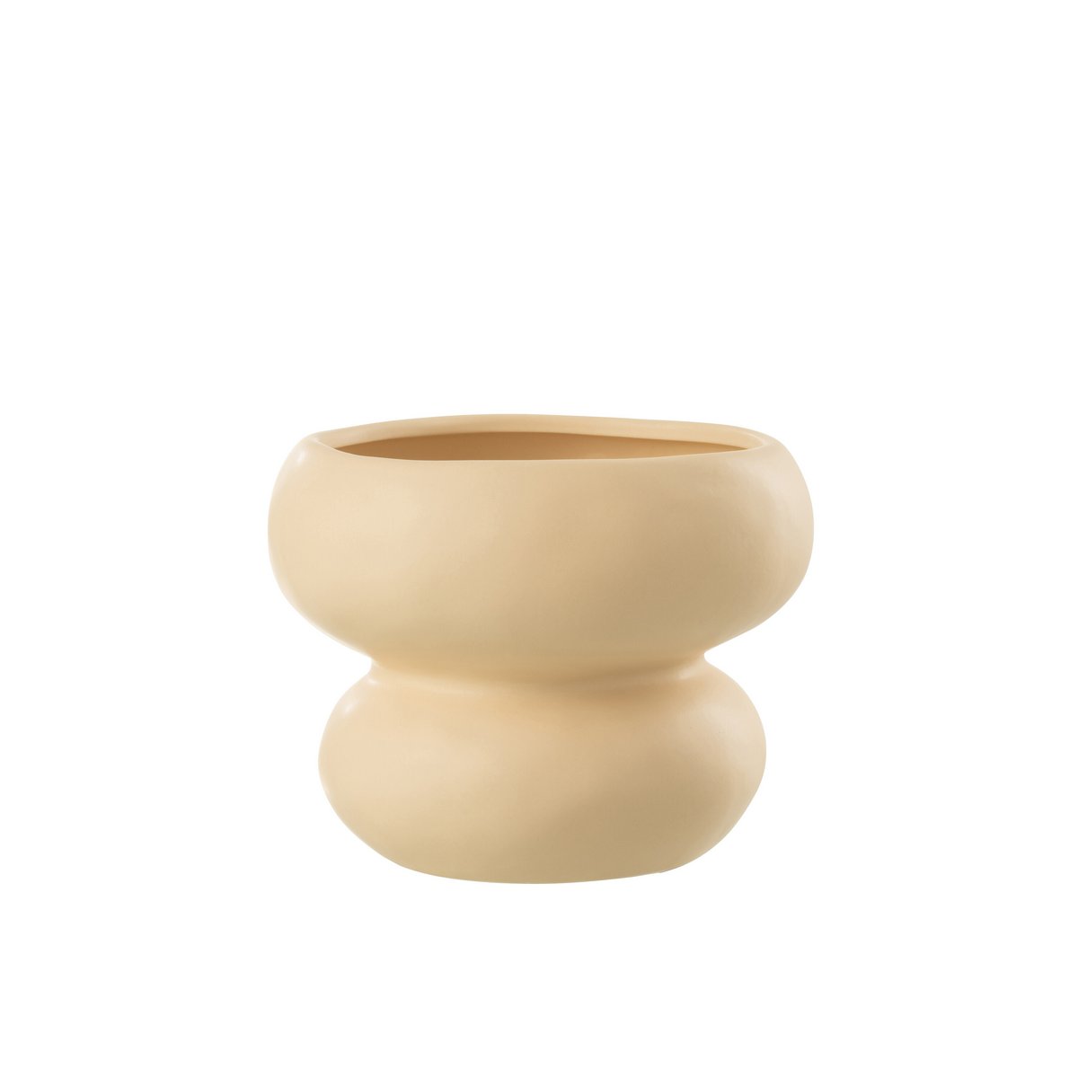 Pot de fleurs Circle J-Line en porcelaine rose, design élégant
