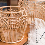 Panier à plantes | Panier à linge | Panier de Rangement RAHINA en Rotin (3 tailles)