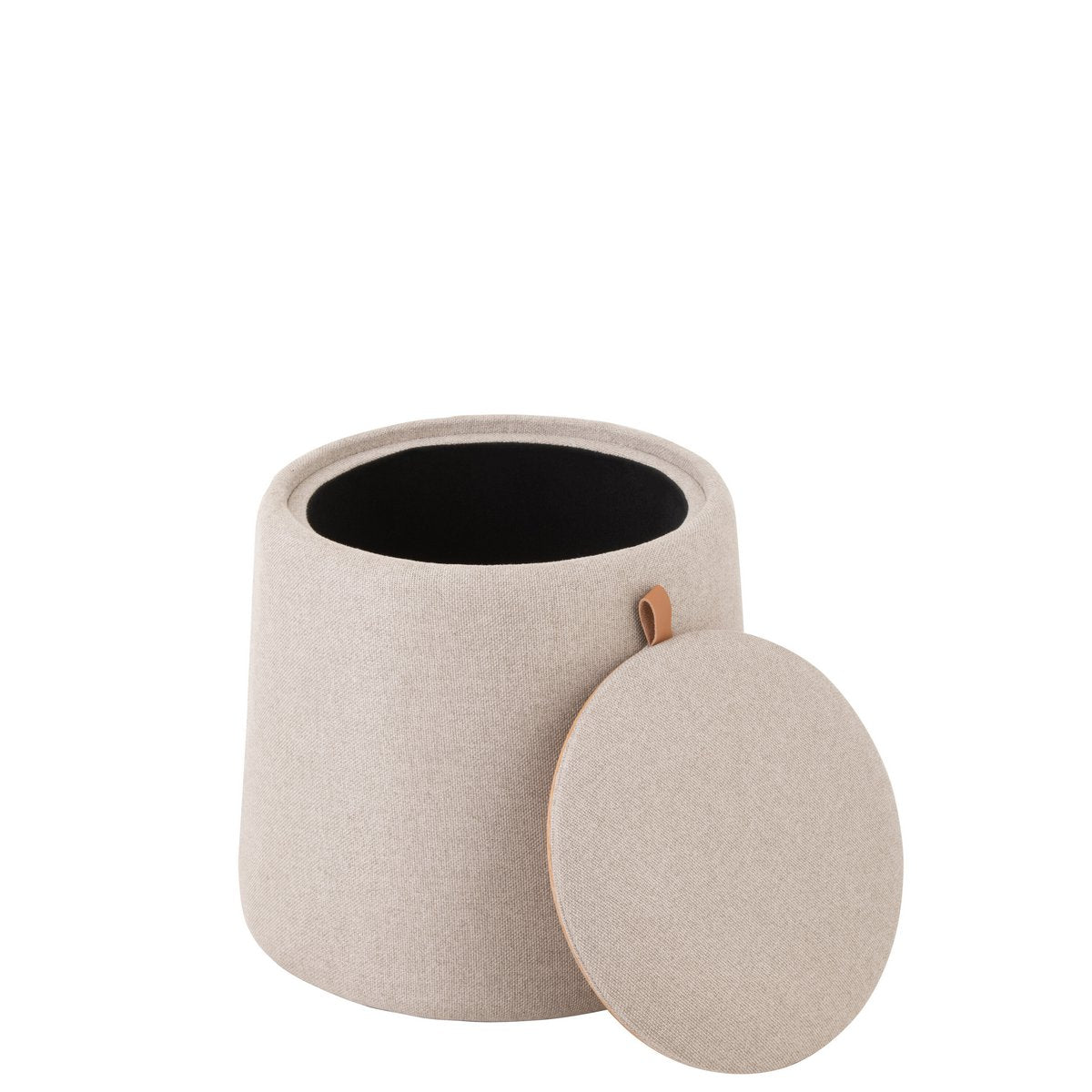 Pouf/Table d'Appoint J-Line Beige détail du textile