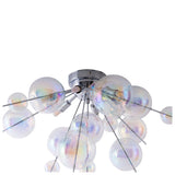 Plafond "Explosion" Iris en métal et verre, versions G9, plafond pour salle à manger, salon, couloir ou bureau, Ø57 cm