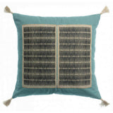 Coussin brodé Yaël Prusse 45 x 45
