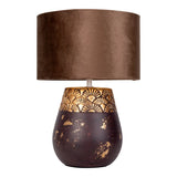 Lampe de table en céramique "Bronco", lampe de table, en céramique, beige / gris, avec socket e14, pour salle à manger, salon, couloir ou bureau, 39 cm de haut