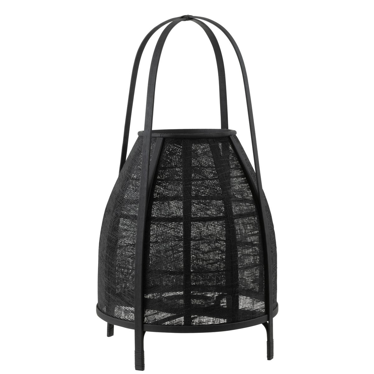 Abat-jour lanterne J-Line en bambou noir - dimensions et caractéristiques