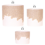 Lot de 3 cache-pots en sable