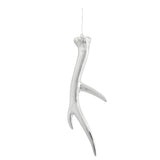 Pendentif de Noël J-Line en bois et plastique argenté, vue de face