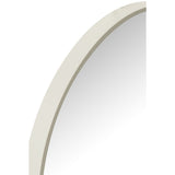 Miroir rond J-Line en verre et métal blanc, Ø 90 cm