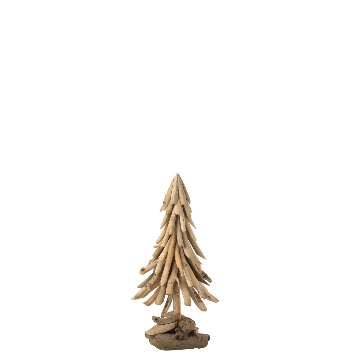 Détails du sapin de Noël sur pied en bois naturel - J-Line