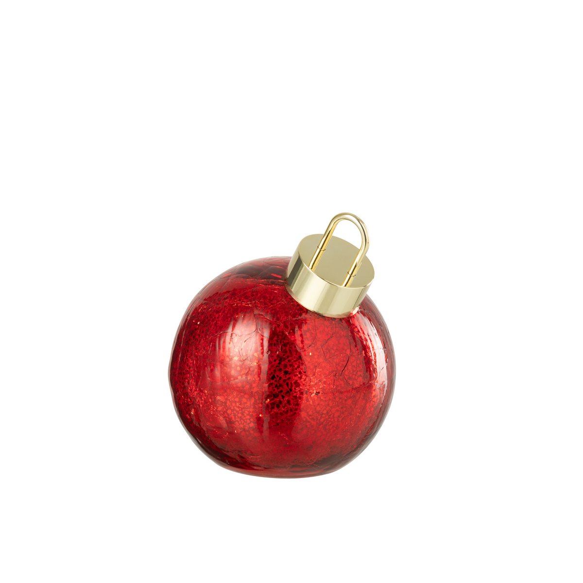 Boule de Noël J-Line en verre rouge, vue frontale