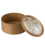 Boîte de rangement Grain Wood Mix Large vue de face avec détails en bois