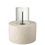 Table Cheminée Bio-Ethanol Ronde J-Line dans un salon moderne