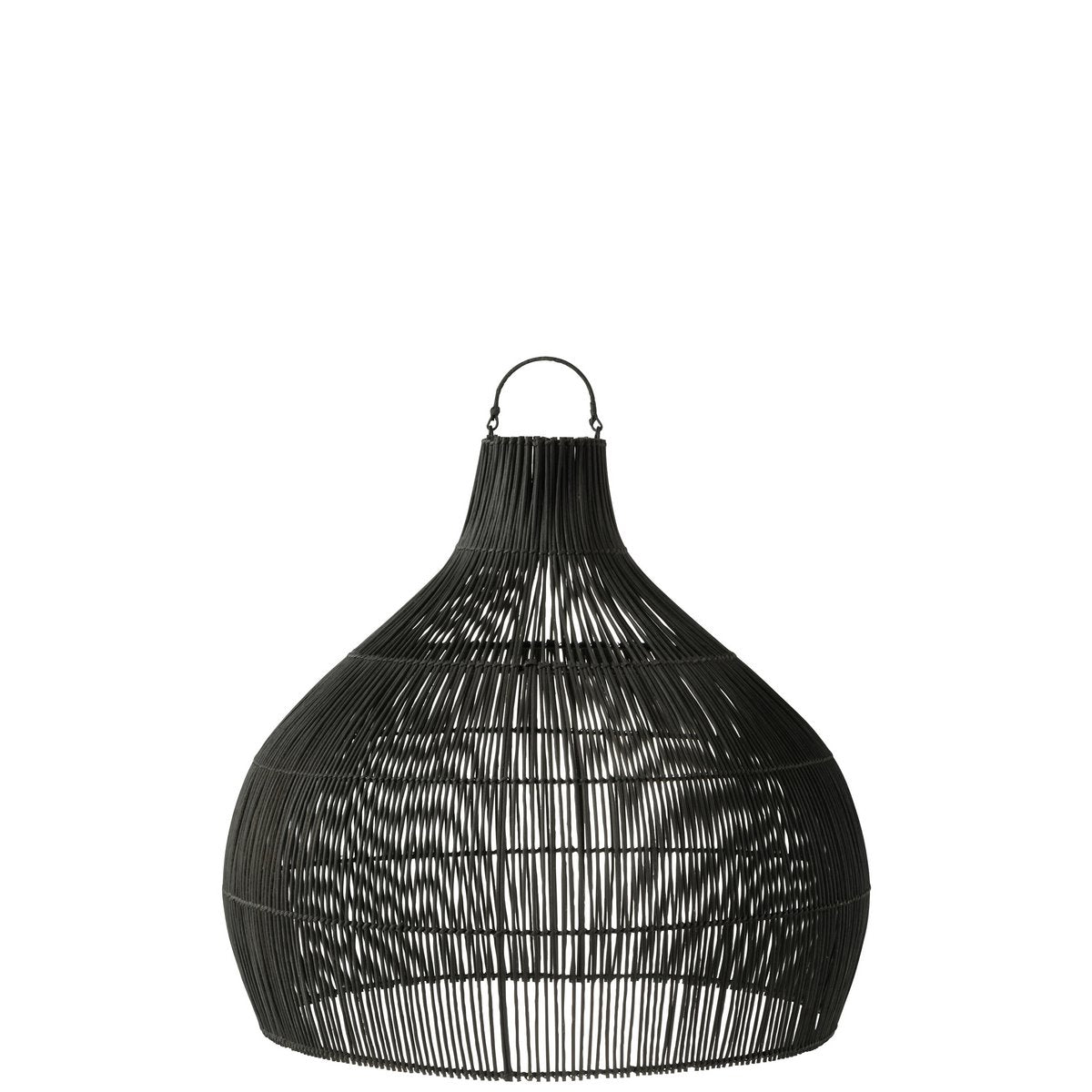 Abat-jour J-Line noir, intégré dans un décor bohème