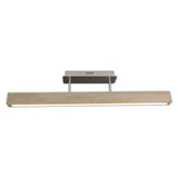Plafond LED "droit", 97,5 cm de long, en métal, bois, acrylique et bois de cendre, pour les salons et le bureau