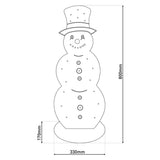 LED WOOD DECOLUM "Snowy" Big, décorations de Noël en bois dans la nature, avec des LED fermement intégrées, pour la zone extérieure