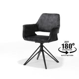 Fauteuil Katy - tissu aurore velor anthracite ukfr, tournager bracon