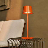 Lot de 8 lampes de table rechargeables orange avec station de charge