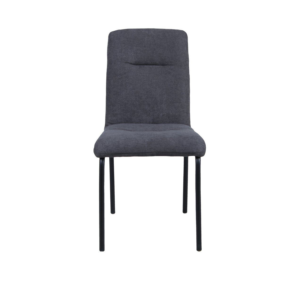Chaises noires modernes en lot de 2 avec cadre en acier