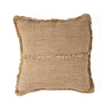 Housse de Coussin à Franges Sahara - Marron Naturel - 50x50