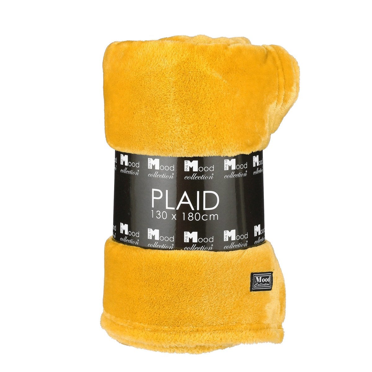 Plaid Mica Jaune - vue générale sur fond neutre