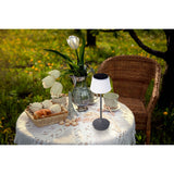 LED "Emmi" pour l'extérieur et à l'intérieur, lampe de table en métal et en plastique, avec des LED fermement construites, lampe à table à LED pour le balcon, la terrasse, le jardin, le salon, le jardin d'hiver, environ.