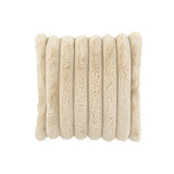 Coussin J-Line grand velours côtelé - polyester - beige