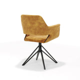 Chaise de bras Katy Black Duty Put - Aurora Velours Gold